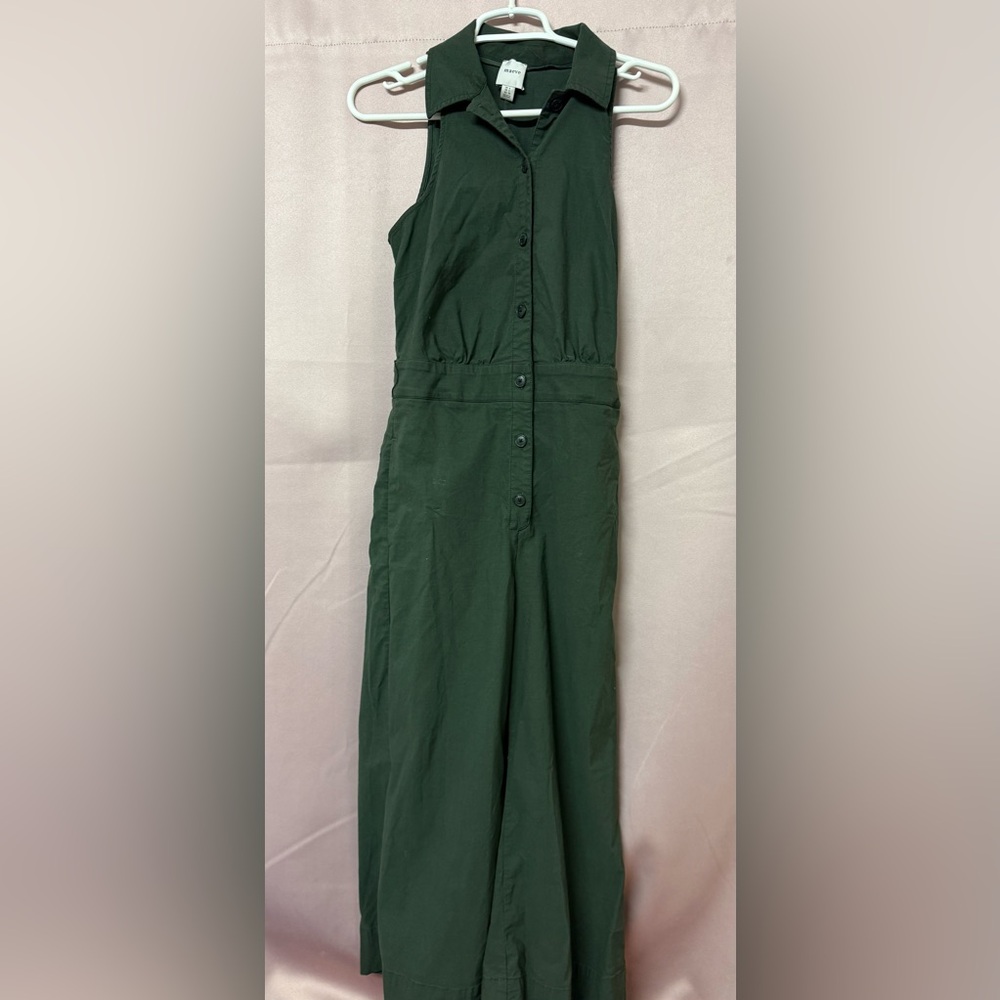 Anthropologie Green Jumpsuit